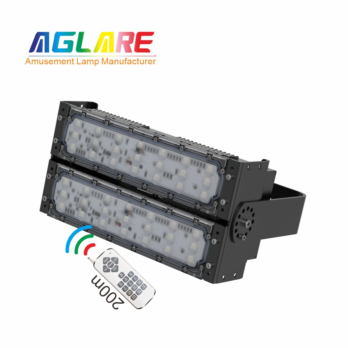 100W LED彩色泛光灯 RGB投光灯带？仄